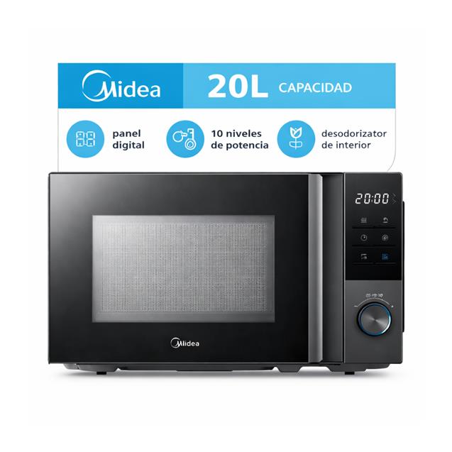 Microondas Midea 20 Lts Digital Gris (MWDN120GAR1)