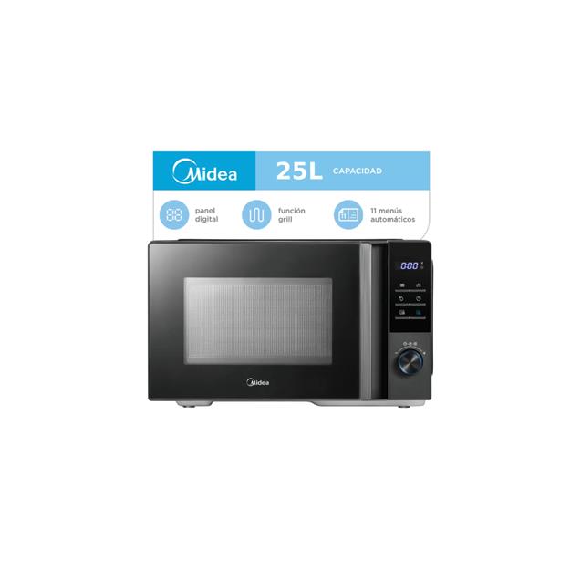 Microondas Midea 25 Lts Grill Gris (DG125GAR1)