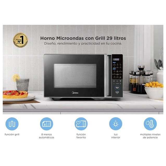 Microondas Midea 29 Lts Grill Gris (EG128GAR1)