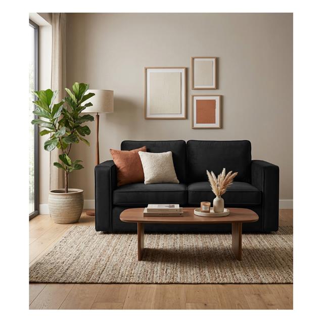 Sillón Turin Clásico 1,60 X 0,90 Cotton Negro