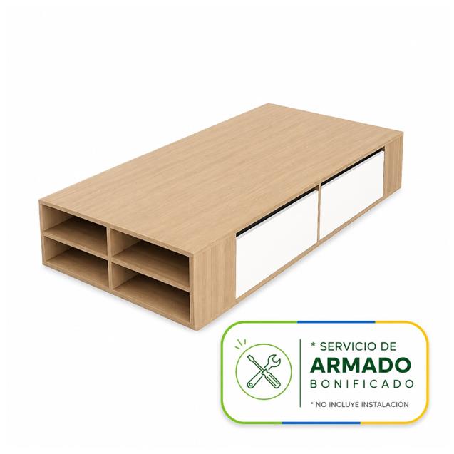 Box De Cama Tables Minimal Juvenil 0,90  Olmo/ Everest (6440)