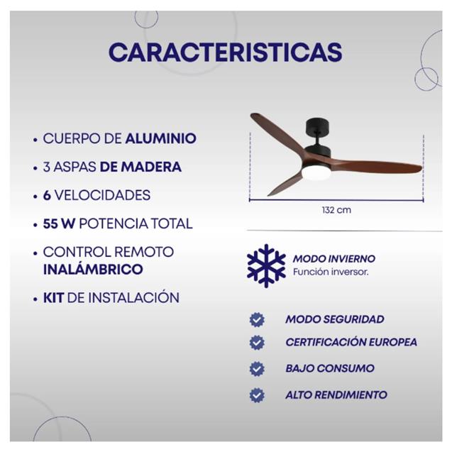 Ventilador De Techo Abon Garden Línea Zentra (AGZ 52 110 - NE OS)