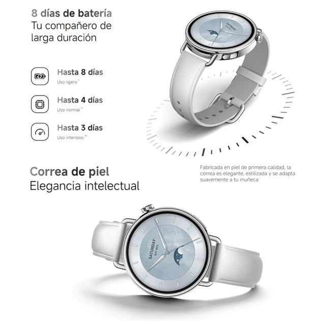 Smartwatch Xiaomi S4 41mm Leather White (BHR07VUGL)