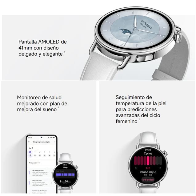 Smartwatch Xiaomi S4 41mm Leather White (BHR07VUGL)