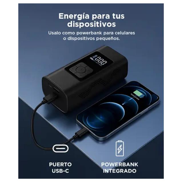 Inflador Gadnic Inalámbrico Mini Recargable 6000 Mah (AV000051)