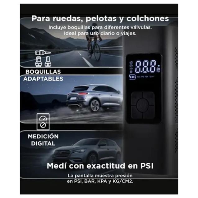 Inflador Gadnic Inalámbrico Mini Recargable 6000 Mah (AV000051)