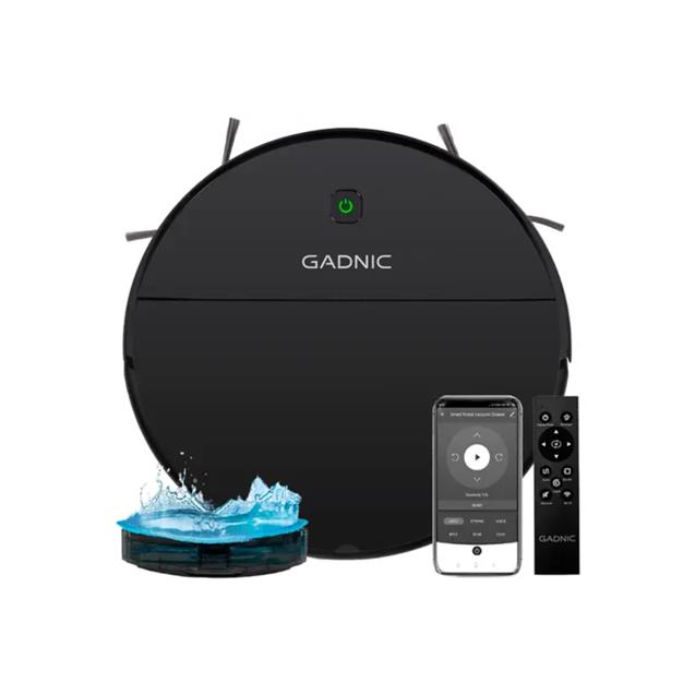 Aspiradora Gadnic Robot 3 Modos Trapeadora C/Agua Wi-Fi App 120 Min (ROB00507)