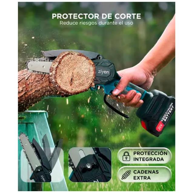 Mini Motosierra Gadnic Ziyen 2 Cadenas/ 2 Bat 20v 1.5ah Estuche (SIER0008)