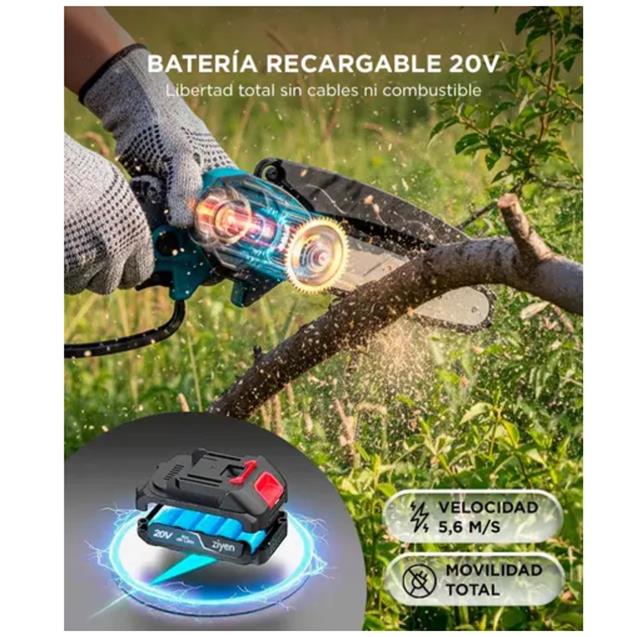 Mini Motosierra Gadnic Ziyen 2 Cadenas/ 2 Bat 20v 1.5ah Estuche (SIER0008)