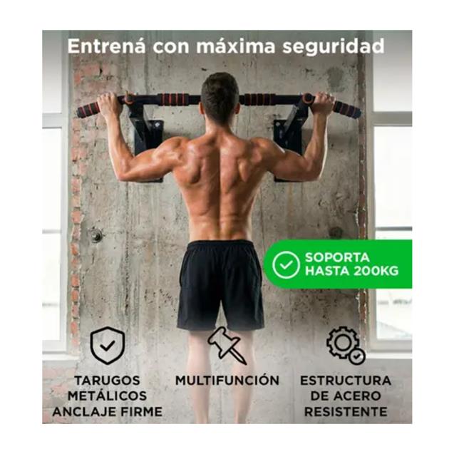 Barra Dominadas Gadnic Pared Reforzada 200kg (FITNES706)