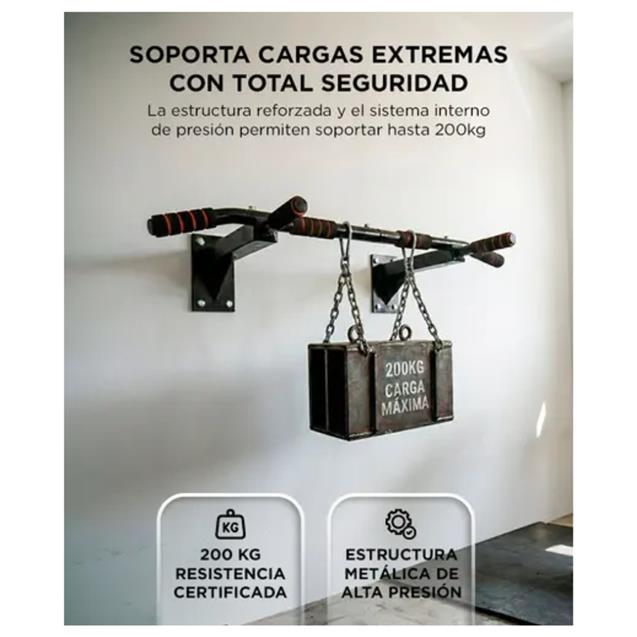 Barra Dominadas Gadnic Pared Reforzada 200kg (FITNES706)