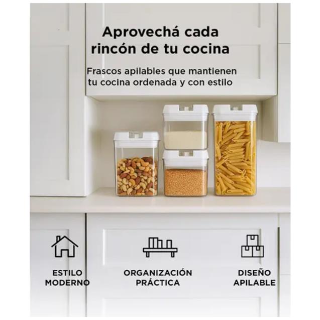 Set 4 Contenedores Gadnic Cocina Cierre Hermético (FRASKIT2)