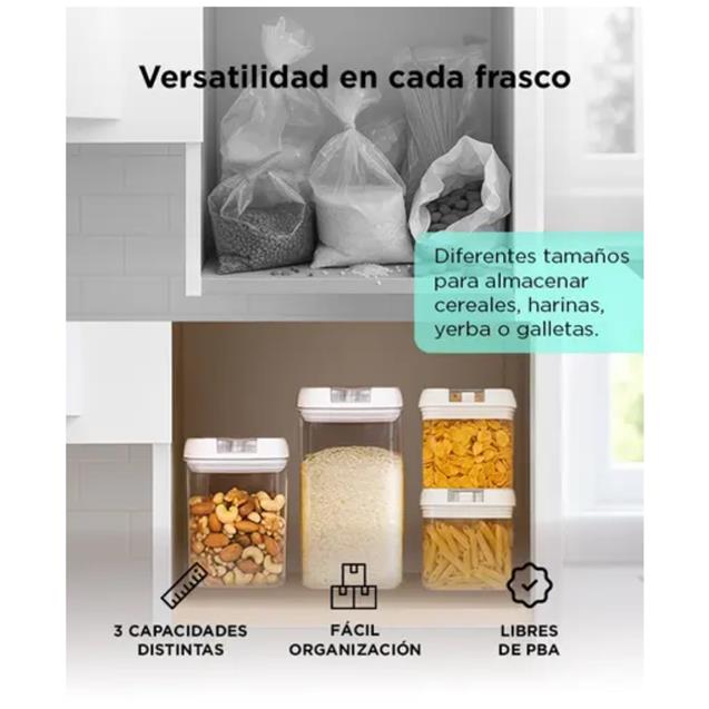 Set 4 Contenedores Gadnic Cocina Cierre Hermético (FRASKIT2)