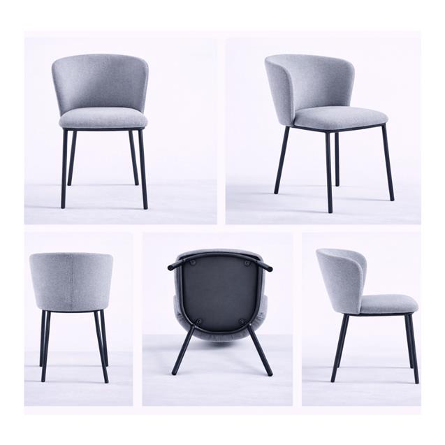 Silla Ego Design Pack X 2 Unidades tapizada gris claro (85955404)