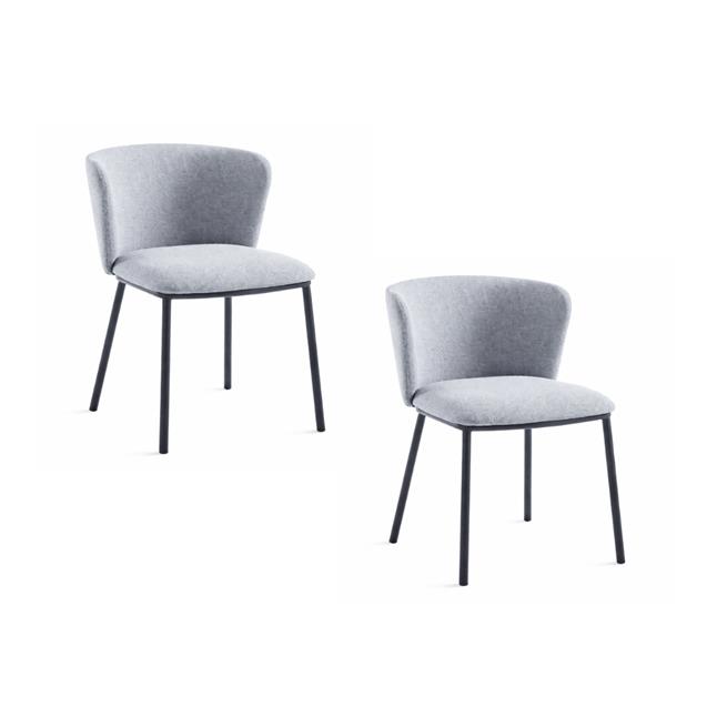 Silla Ego Design Pack X 2 Unidades tapizada gris claro (85955404)