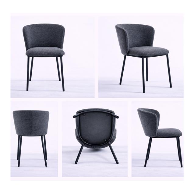 Silla Ego Design Pack X 2 Unidades Tapizada Gris Oscuro (85955418)