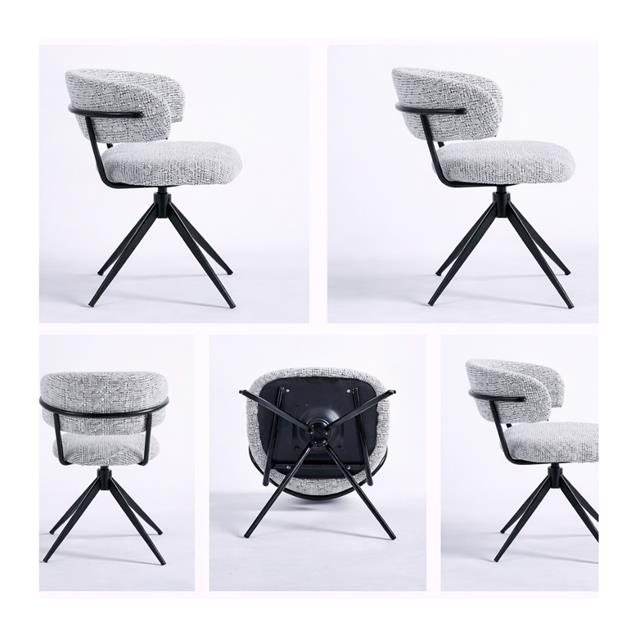 Silla Ego Design Pack X 2 Unidades Tapizada Blanca Con Puntos Negros (85954015)