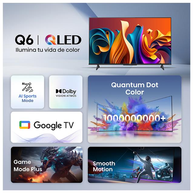 Smart Tv Qled Hisense 65" 4K/UHD Google-TV (65Q6N)