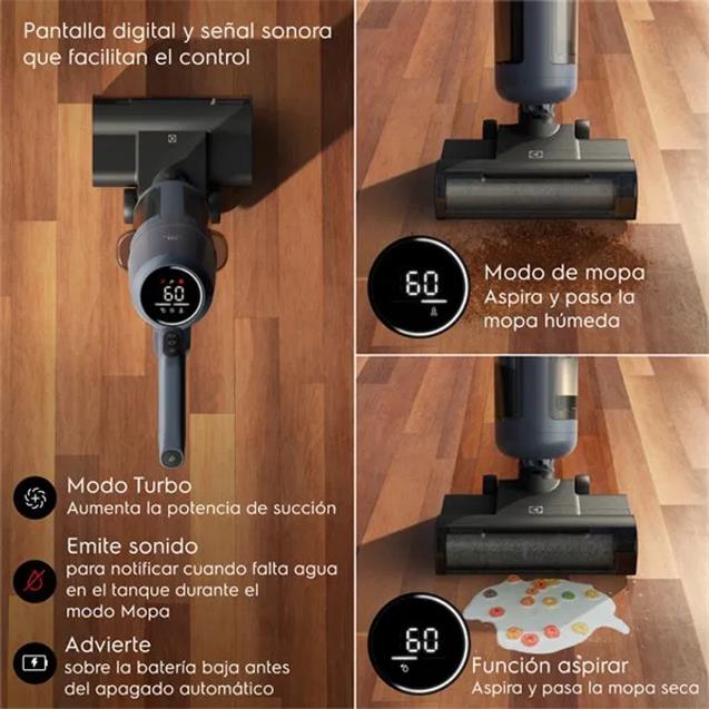 Aspiradora Mopa Inalámbrica Electrolux Experience MultiClean Azul (EMC2500)