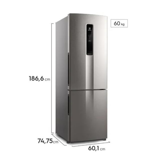 Heladera Electrolux Bottom Freezer No Frost Inverter Con Freezer 429L Inox (IB6S)