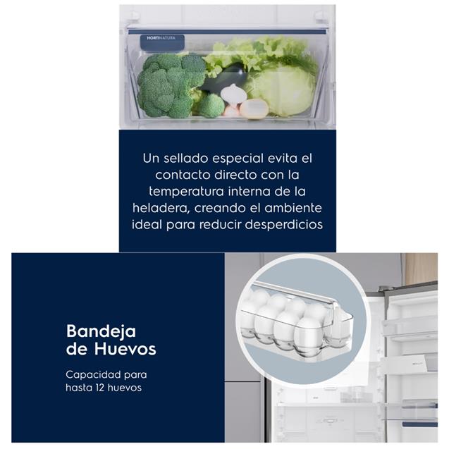 Heladera Electrolux Bottom Freezer No Frost Inverter Con Freezer 429L Inox (IB6S)