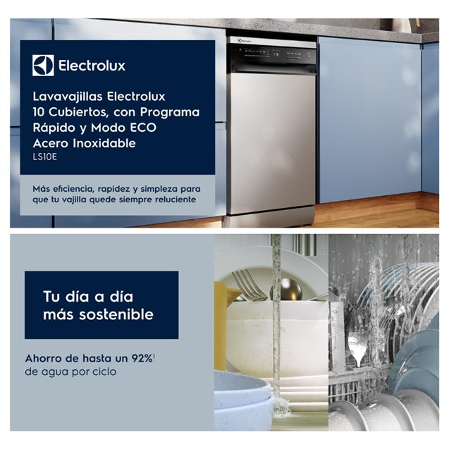 Lavavajillas Electrolux 10 Cubiertos SIlver (LS10E)