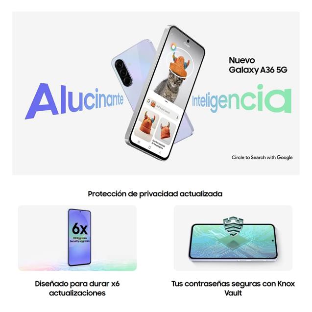 Celular Samsung Galaxy A36 8GB 256GB 5G Negro