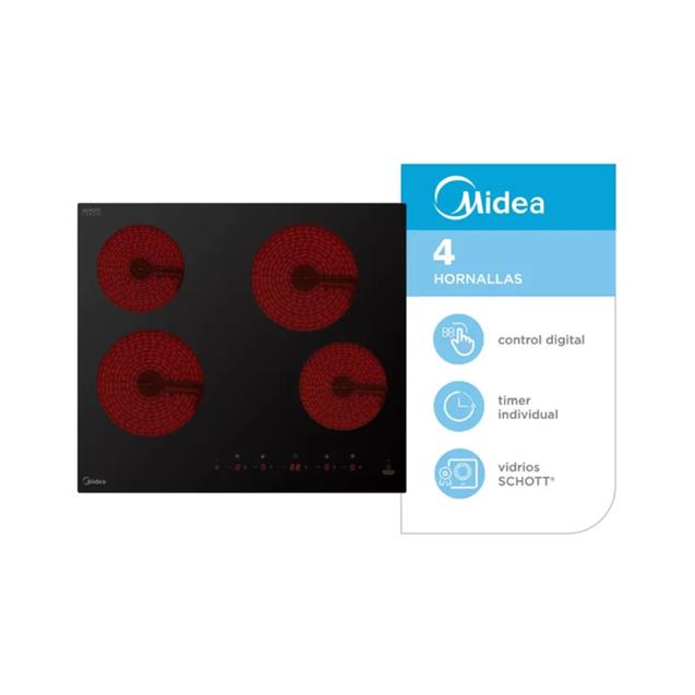 Anafe Electrico Midea Vitroceramico 4 hornallas (EHD104BAR1)