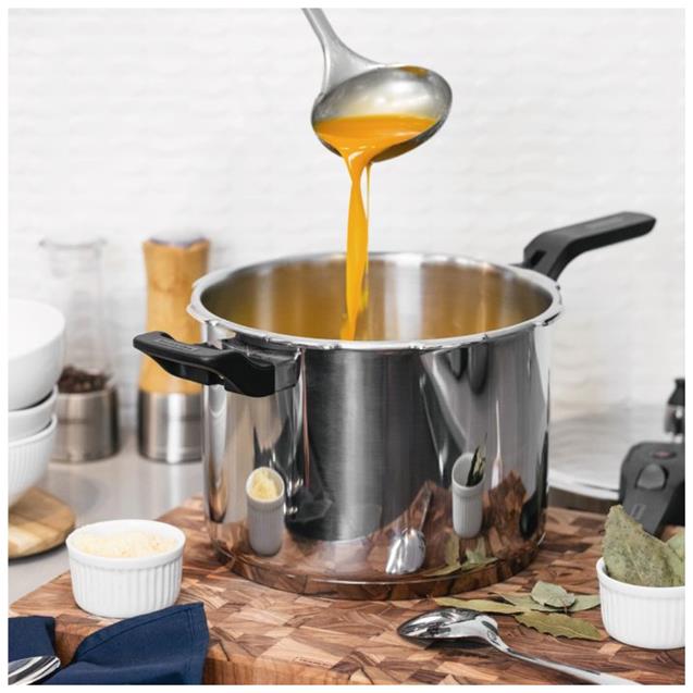 Olla Tramontina Brava Presion Acero Inoxidable 22cm 6 Lts (62416-220)