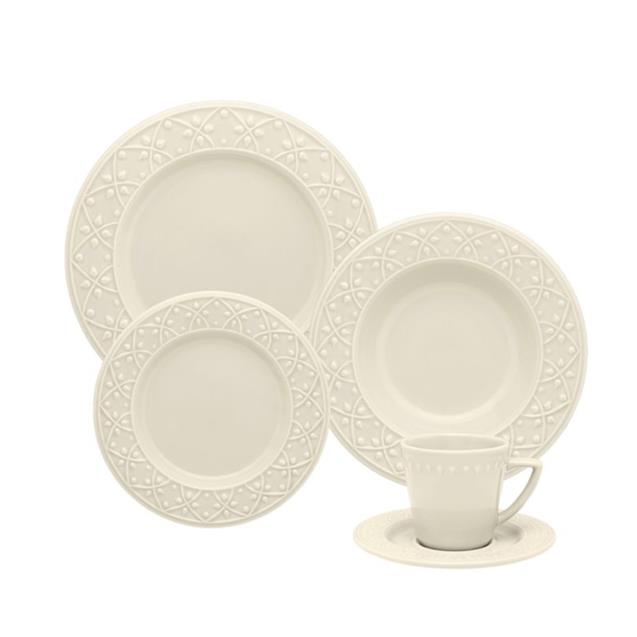 Set Platos Oxford Marfim 30pz (NK80.7301)
