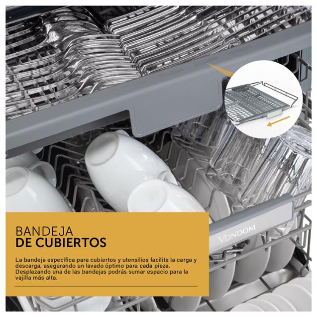 Lavavajillas Panelable Vondom 14 cubiertos 60 Cm (LVJ14P)