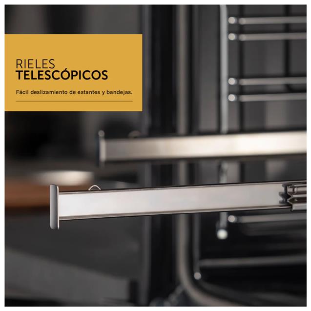 Horno Eléctrico Empotrable Pirolítico con Air Fry Vondom 60 Cm  (TNC60MIBS)