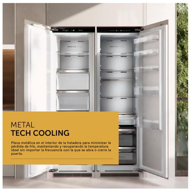Heladera Combi Panelable Vondom 250L Con Freezer Inverter No Frost Wifi (COMBI250BI)