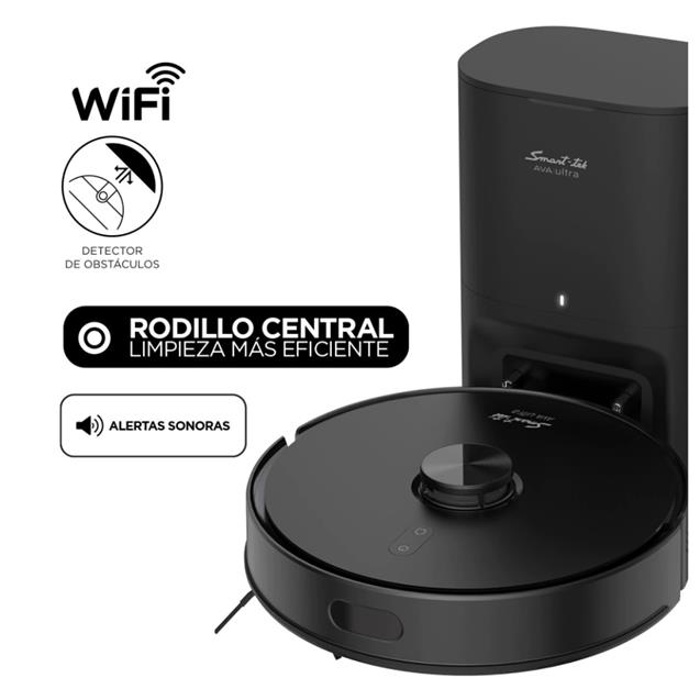Aspiradora Robot Smart-tek Ava Ultra Wifi Base Intelig. 3 en 1