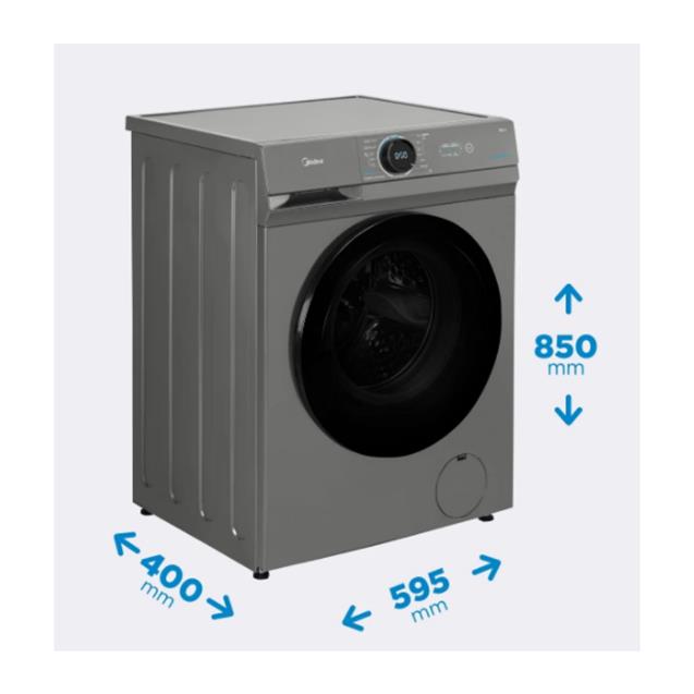 Lavarropas Midea Carga Frontal 6 kg 1000 RPM Titanium (MF100W60/T-A1)