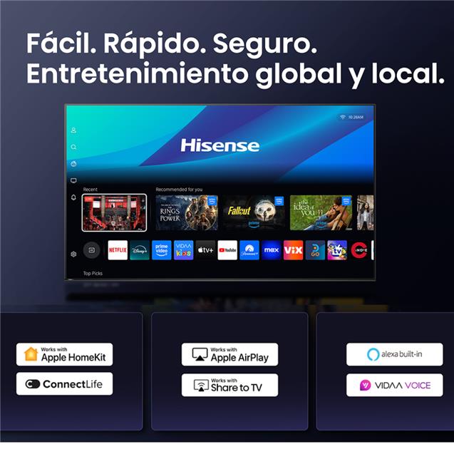 Smart TV ULED Mini LED Hisense 65" 4K UHD Google TV (9165U6QV)