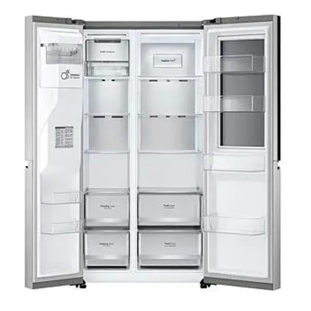 Heladera French Door LG Con Freezer Inverter No Frost 674 Lts Plateado Craft Ice InstaView (GS66SXSC)