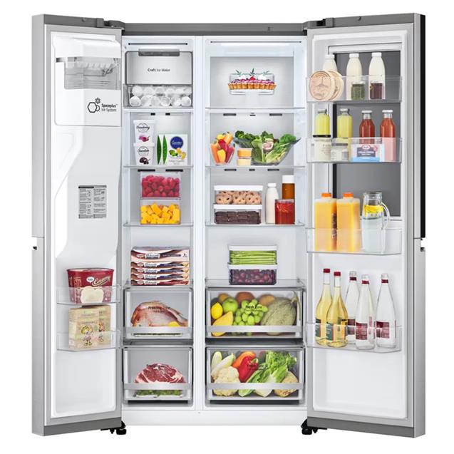Heladera French Door LG Con Freezer Inverter No Frost 674 Lts Plateado Craft Ice InstaView (GS66SXSC)