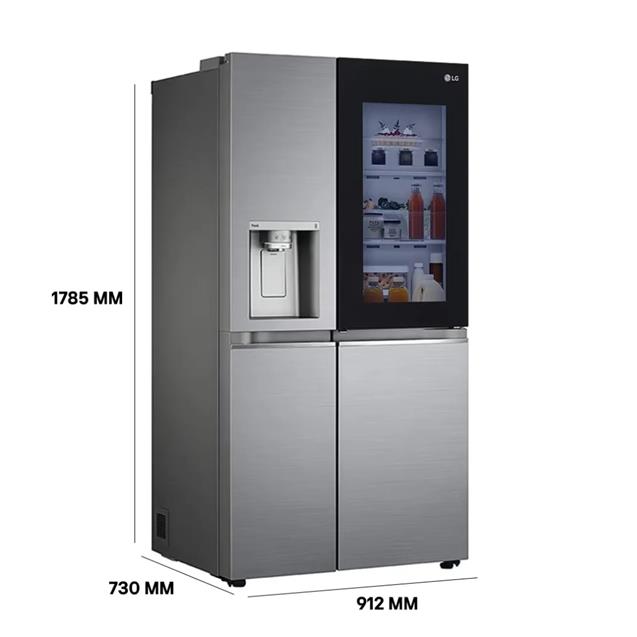 Heladera French Door LG Con Freezer Inverter No Frost 674 Lts Plateado Craft Ice InstaView (GS66SXSC)