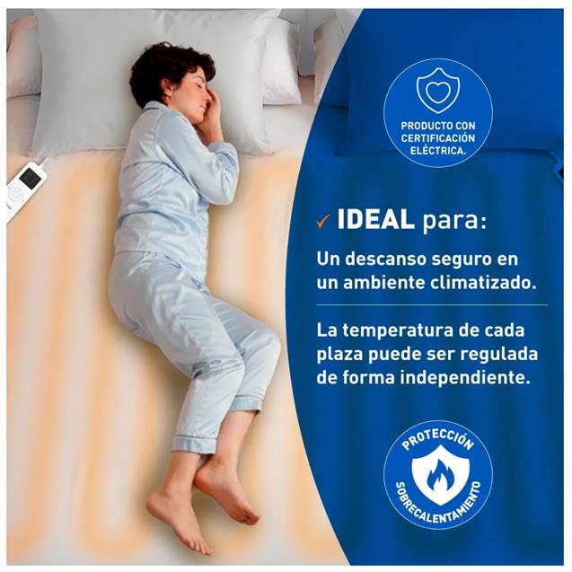Climatizador de Colchon Silfab Sherpa 1 Plaza 4 Niveles Temp./ Timer (MTS500)