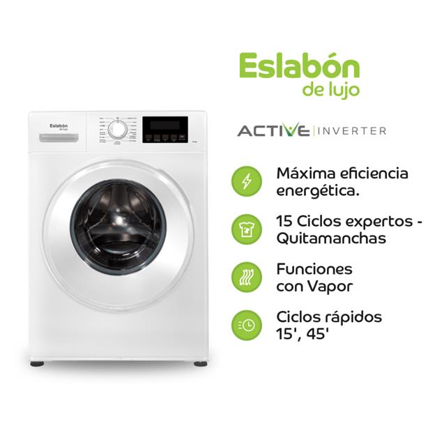 Lavarropas Eslabon de Lujo Carga Frontal 6 kg Blanco (ENQ06AB)