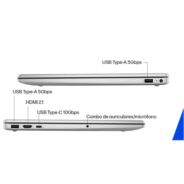 Notebook HP Intel Core i3-100U 8GB 512GB SSD 15.6" FHD W11 Home (15-FD0331LA)