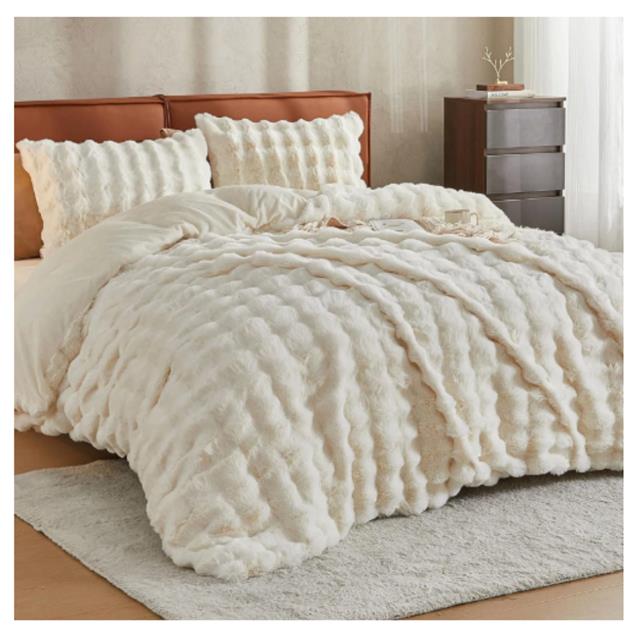 Acolchado Nordico Luxury Bobble Queen Natural 240x230 C/Fundas De Almohadas