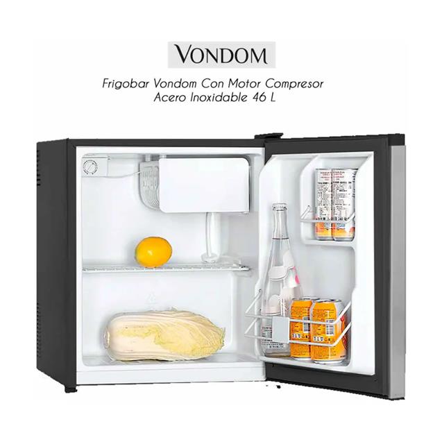 Heladera Frigobar Vondom 46 lts Acero Inoxidable (RFG148A)
