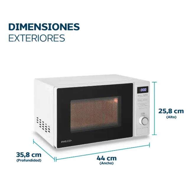 Microondas Philco Digital 20 Lts Blanco (PHDW20UAN)