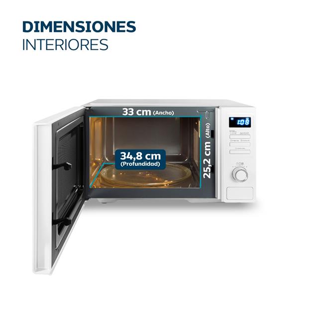 Microondas Philco Digital 28 Lts Grill Blanco (PHDGW28UAN)