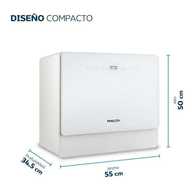 Lavavajillas Philco 5 Cubiertos Mesada (94PHLJ05B)