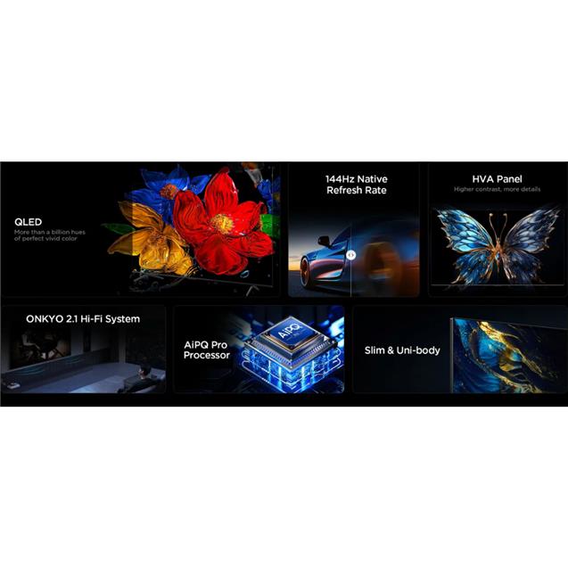 Smart TV QLED TCL 65" 4K UHD Google TV (65P8K-F)