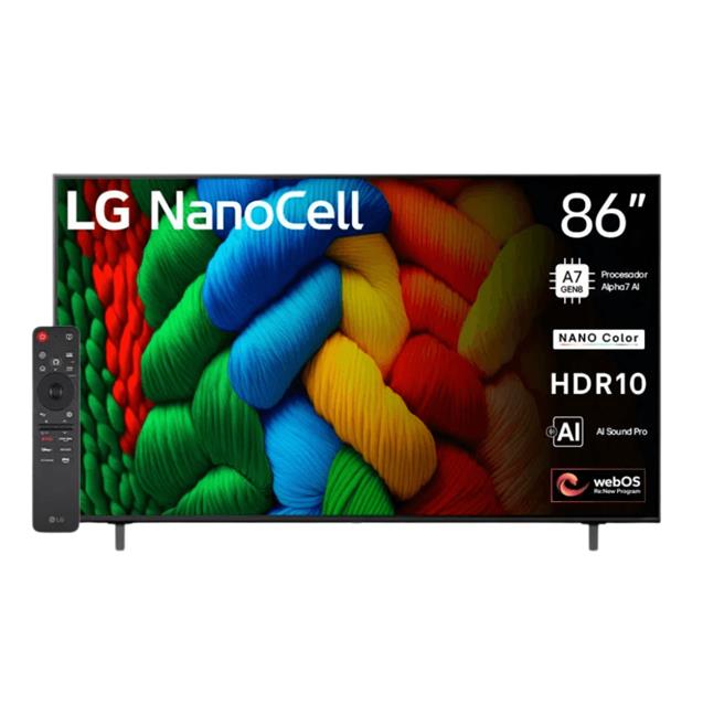 Smart TV NanoCell LG 86" 4K UHD webOS ThinQ AI (86NANO80ASA)