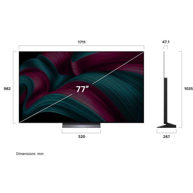 Smart TV OLED LG 77" 4K UHD webOS ThinQ AI (91OLED77C5PSA)